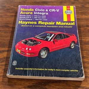 Honda Civic CR-V Acura Integra Haynes Repair Manual 1994–2001